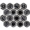 Msi Hexagono Nero SAMPLE Polished Marble Mesh-Mounted Mosaic Tile ZOR-MD-0230-SAM - alternate 1